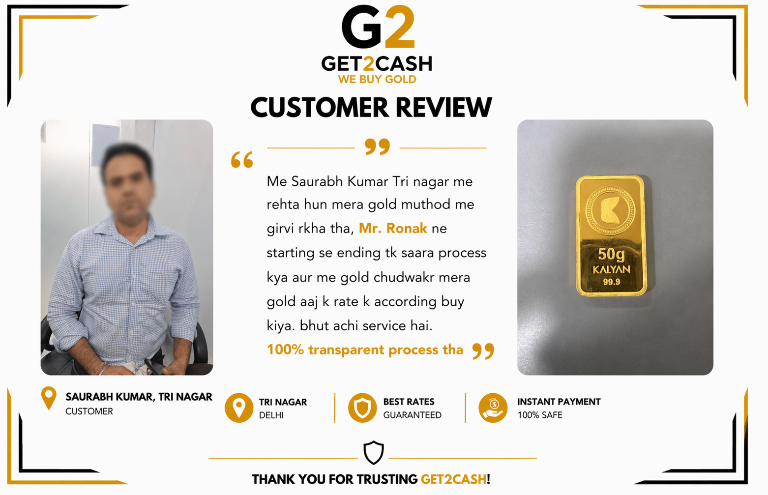 Sell Gold in Paschim Vihar